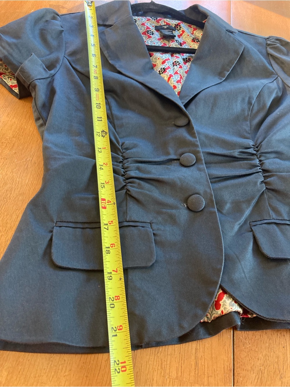 Stoosh Blazer - Fun Ruching Details - Silky Shiny Fabric - M - Y2K Vibes - Picture 13 of 14